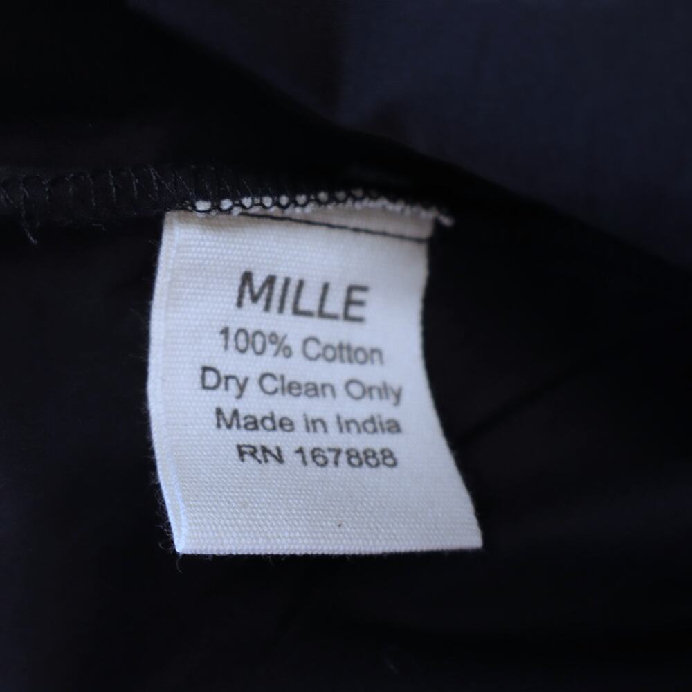 Mille Stevie Top Black Cotton Poplin Balloon Sleeve Blouse Women's S - Picture 10 of 10